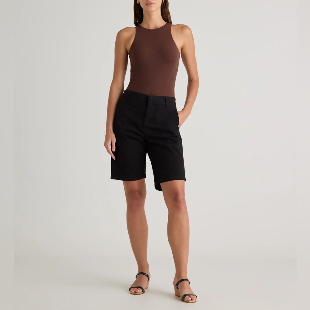 NWOT Quince 9" Cotton Bermuda Chino‎ Short in Navy Blue Women's Size 2